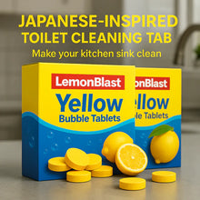 Load image into Gallery viewer, 🔥 Buy 1 Get 1 FREE!🔥 🍋 LemonBlast Yellow Bubble Tablets –Odor Eliminator + Blockage Remover 💥🧼