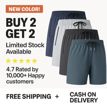Load image into Gallery viewer, Combo of 4 Men's Stretchable Cotton Shorts