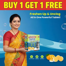 Load image into Gallery viewer, 🔥 Buy 1 Get 1 FREE!🔥 🍋 LemonBlast Yellow Bubble Tablets –Odor Eliminator + Blockage Remover 💥🧼