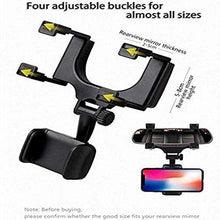 Load image into Gallery viewer, Phone Holder- 270 degree Swivel Car Rearview Mirror Phone Holder with Adjustable Clips