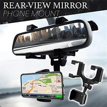 Load image into Gallery viewer, Phone Holder- 270 degree Swivel Car Rearview Mirror Phone Holder with Adjustable Clips