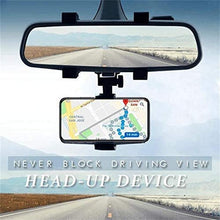 Load image into Gallery viewer, Phone Holder- 270 degree Swivel Car Rearview Mirror Phone Holder with Adjustable Clips