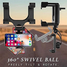 Load image into Gallery viewer, Phone Holder- 270 degree Swivel Car Rearview Mirror Phone Holder with Adjustable Clips