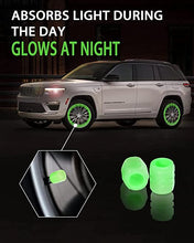 Load image into Gallery viewer, Car/Bike Wheel Tire Rim Air Valve Cap Radium Tyre Air Caps Cover Glow Radium Light Resistant Tire Pressure Caps