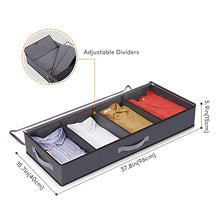 Load image into Gallery viewer, Under Bed Organizer-Large Adjustable Under Bed Clothes Organizer