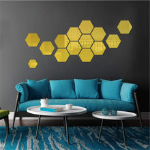 Load image into Gallery viewer, Mirror Wall Sticker- 3D Hexagon Mirror Wall Stickers for Home & Offices.(Pack of 15 * 30)
