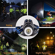 Load image into Gallery viewer, Head Flashlight for Camping, Hiking, Outdoors
