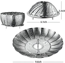 Load image into Gallery viewer, Stainless Steel Steamer Basket for Vegetables