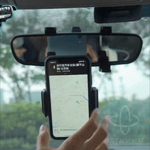 Load image into Gallery viewer, Phone Holder- 270 degree Swivel Car Rearview Mirror Phone Holder with Adjustable Clips