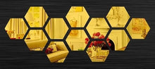 Load image into Gallery viewer, Mirror Wall Sticker- 3D Hexagon Mirror Wall Stickers for Home & Offices.(Pack of 15 * 30)