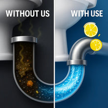 Load image into Gallery viewer, 🔥 Buy 1 Get 1 FREE!🔥 🍋 LemonBlast Yellow Bubble Tablets –Odor Eliminator + Blockage Remover 💥🧼
