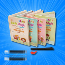 Load image into Gallery viewer, Sank Magic Practice Book (4 BOOKS,1 PEN,1 GRIP,10 REFILL)

