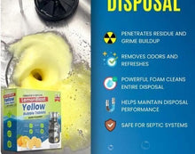Load image into Gallery viewer, 🔥 Buy 1 Get 1 FREE!🔥 🍋 LemonBlast Yellow Bubble Tablets –Odor Eliminator + Blockage Remover 💥🧼

