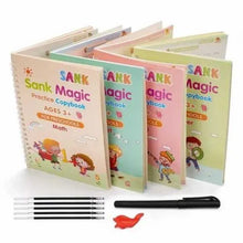Load image into Gallery viewer, Sank Magic Practice Book (4 BOOKS,1 PEN,1 GRIP,10 REFILL)
