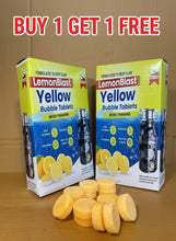 Load image into Gallery viewer, 🔥 Buy 1 Get 1 FREE!🔥 🍋 LemonBlast Yellow Bubble Tablets –Odor Eliminator + Blockage Remover 💥🧼
