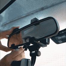 Load image into Gallery viewer, Phone Holder- 270 degree Swivel Car Rearview Mirror Phone Holder with Adjustable Clips
