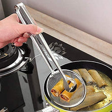 Load image into Gallery viewer, Stainless Steel 2 in 1 Fry Tool Filter Spoon Snack Strainer with Clip
