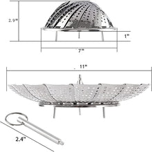 Load image into Gallery viewer, Stainless Steel Steamer Basket for Vegetables
