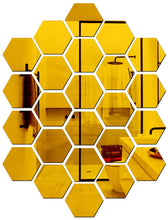 Load image into Gallery viewer, Mirror Wall Sticker- 3D Hexagon Mirror Wall Stickers for Home &amp; Offices.(Pack of 15 * 30)
