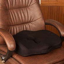 Load image into Gallery viewer, HR Foam Coccyx Orthopaedic Seat Cushion for Relief from Lower Back, Sciatica, Tailbone, Lumbar Pain (Black)
